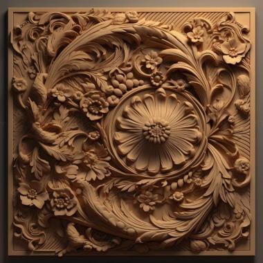 Patterns and decorations stl cut 3 3d model